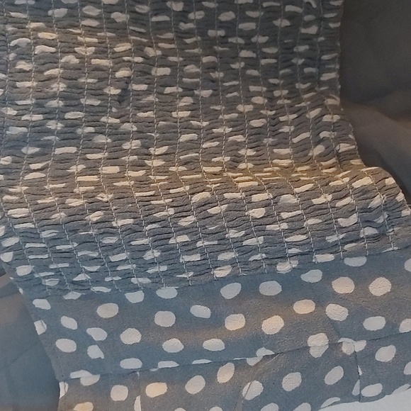 NWT Abercrombie and Fitch Polka Dot Cropped Tank Smocked Back Rouched Front - Picture 3 of 7